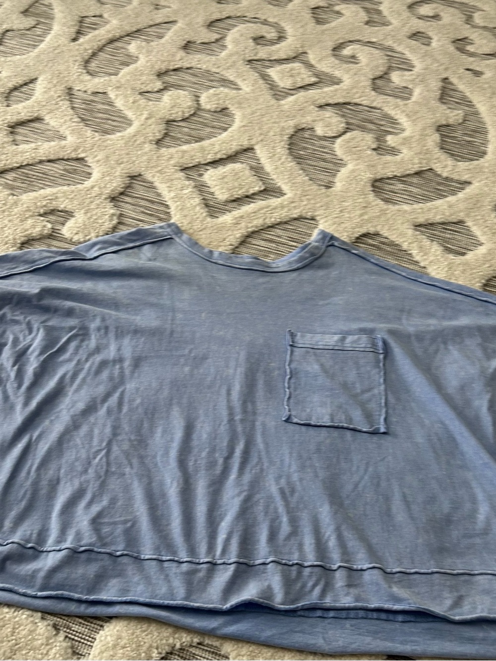 Women’s Faded Blue Short-Sleeve Pocket Tee